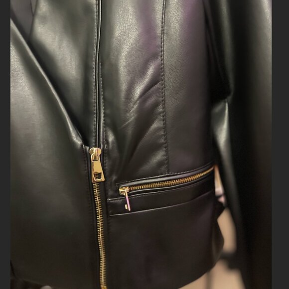 WHBM-Petite Faux Leather Moto Jacket - Picture 5 of 5